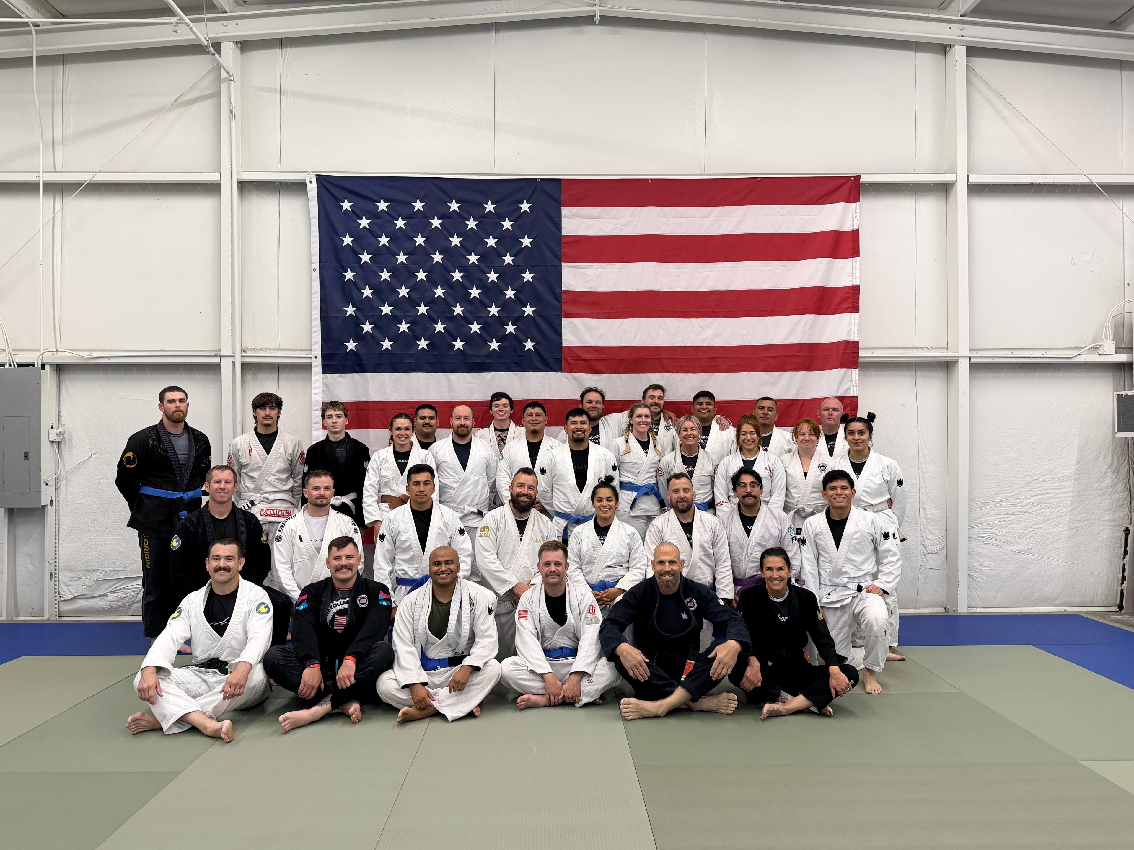 The Collaborative Bakersfield Jiu Jitsu team on the mats